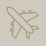 Flugzeug Icon, vereinfachtes Symbol